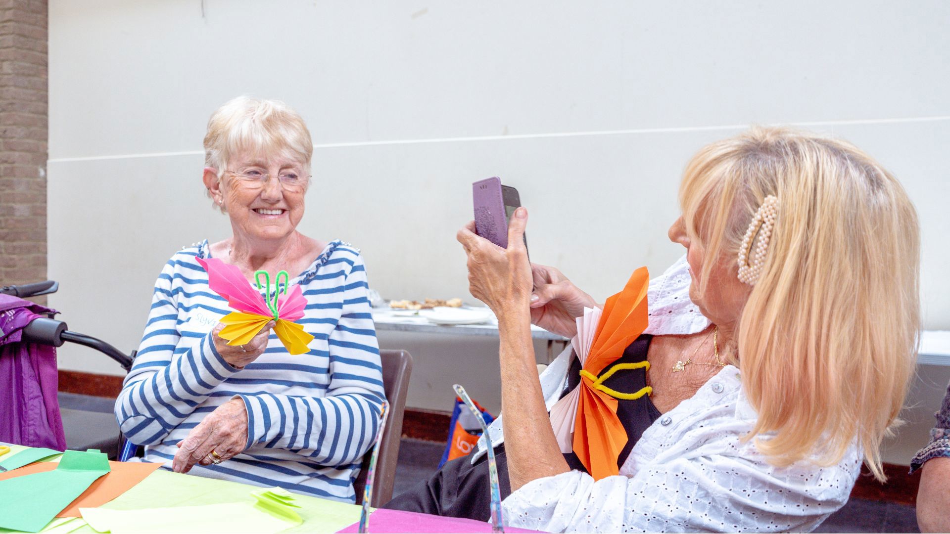 Right at Home Caregiver and Homecare Client (Photo by Lucy Cull)