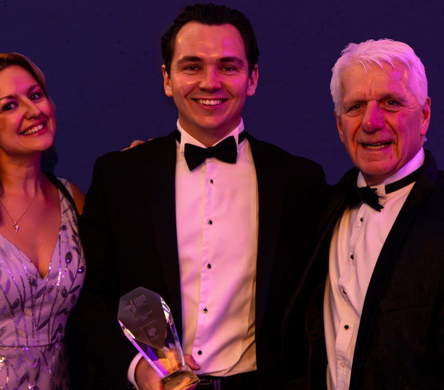 Award winner, Jack, with Lucy & Ken
