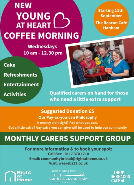 Leaflet for new dementia friendly coffee morning
