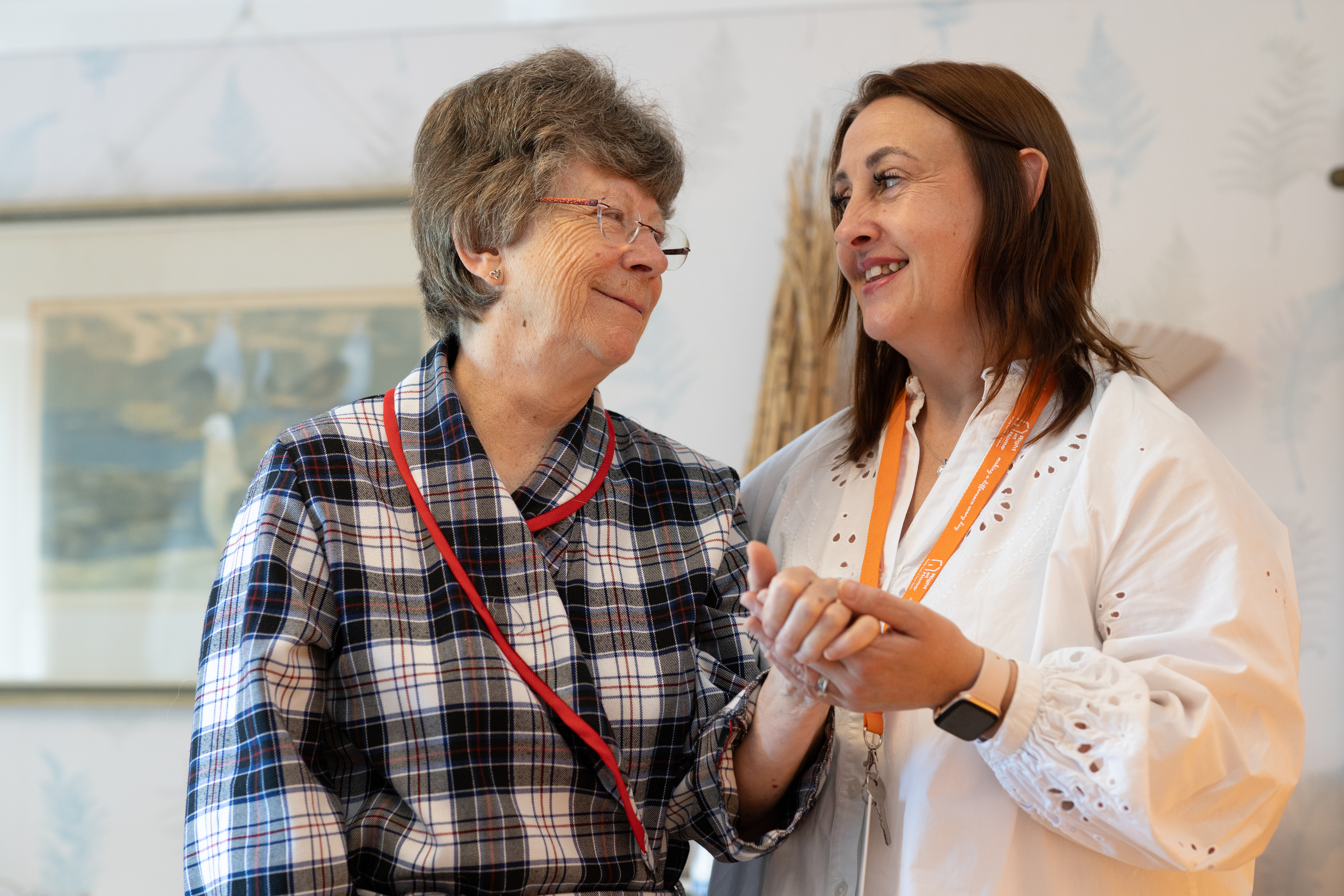 Client and CareGiver supporting each other