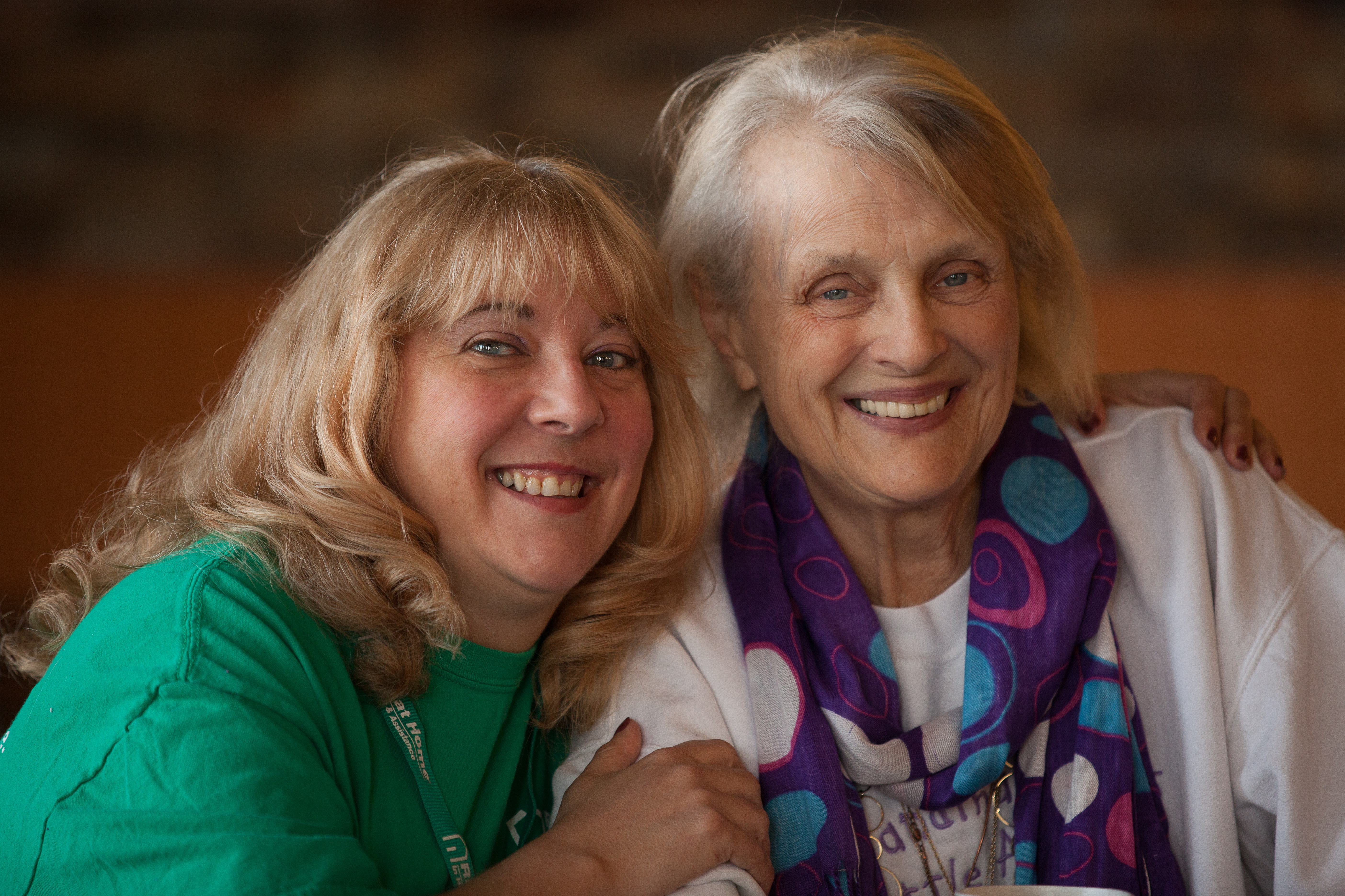 Companion Carer smiling with client