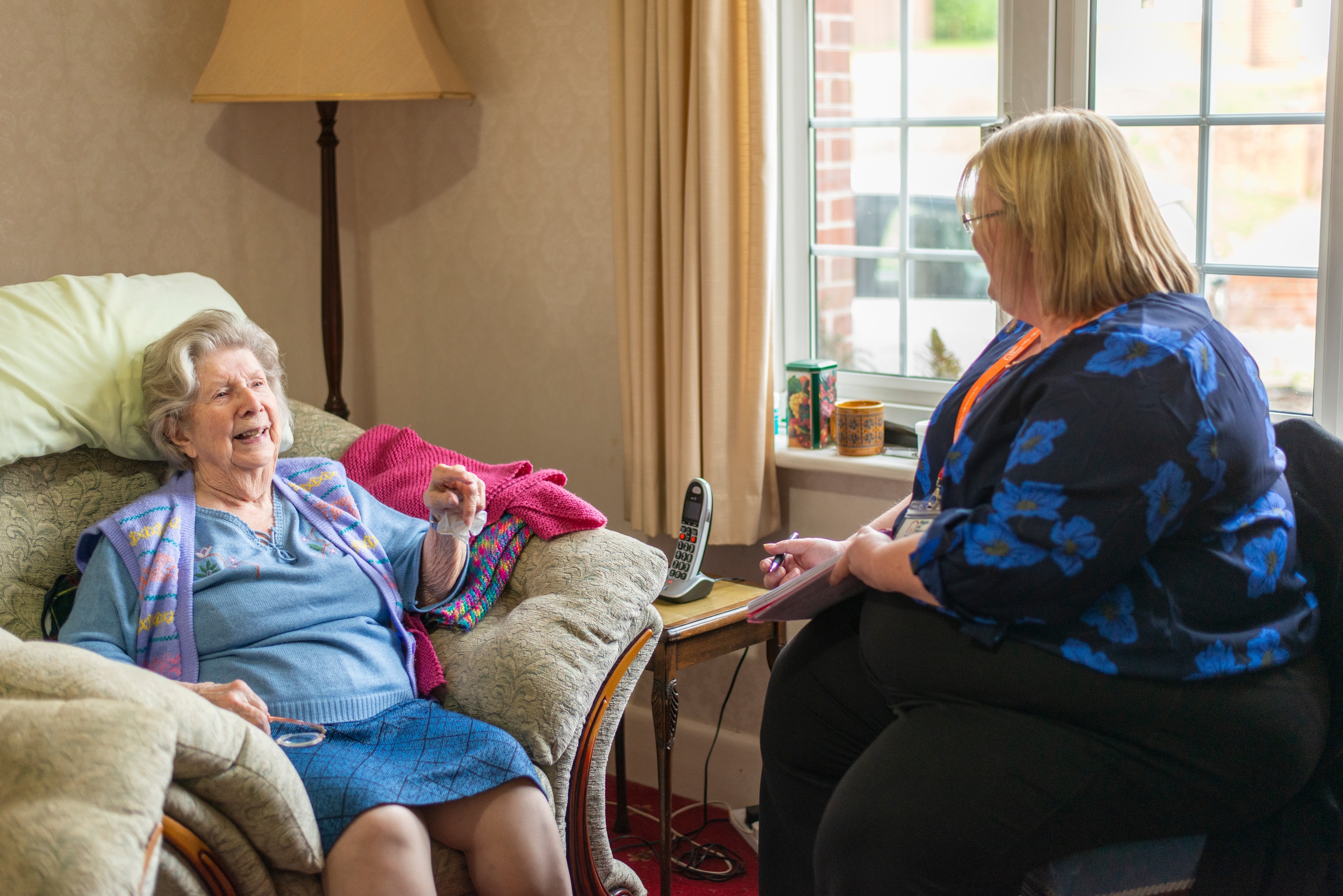 Carer being a companion for a client