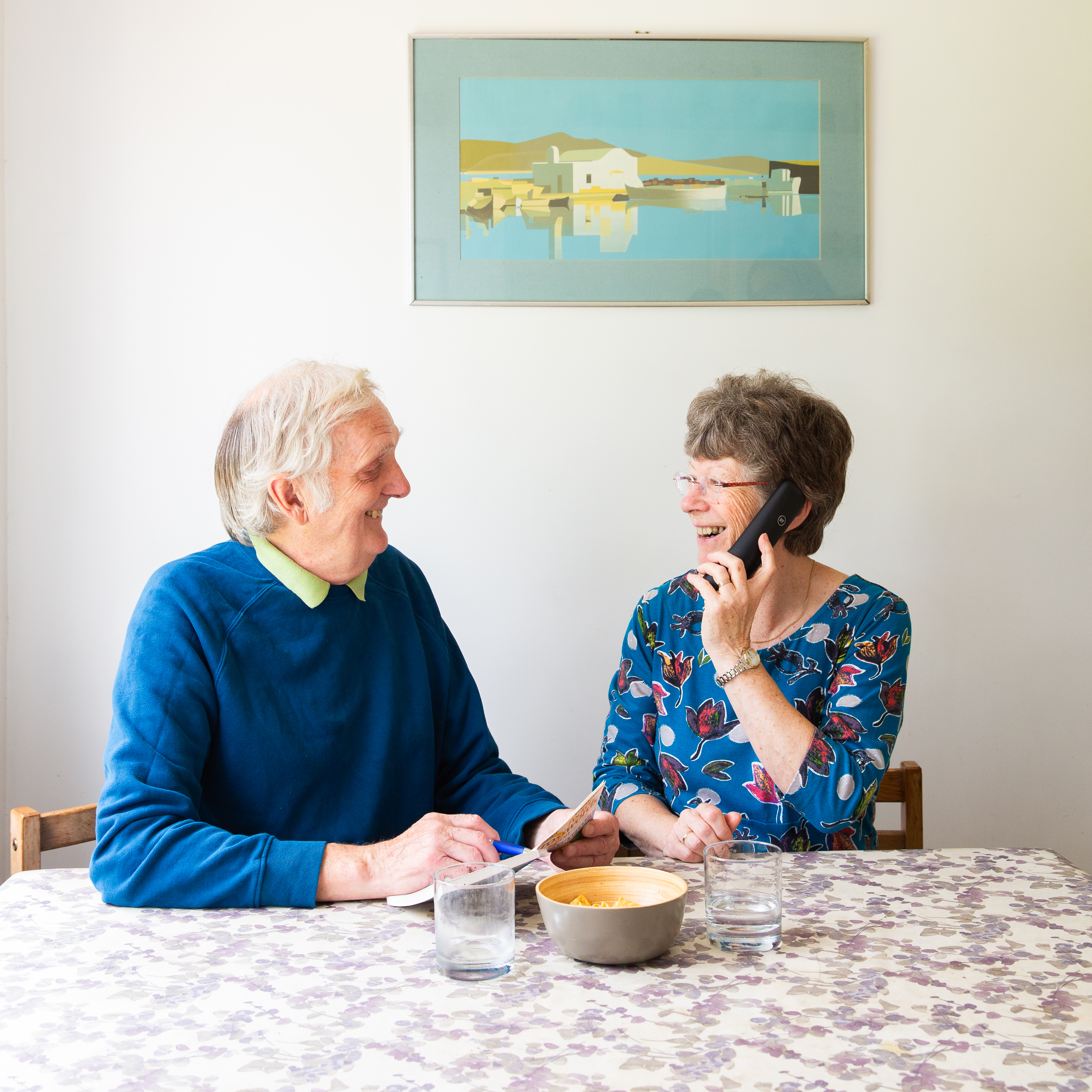 Two Clients smiling together