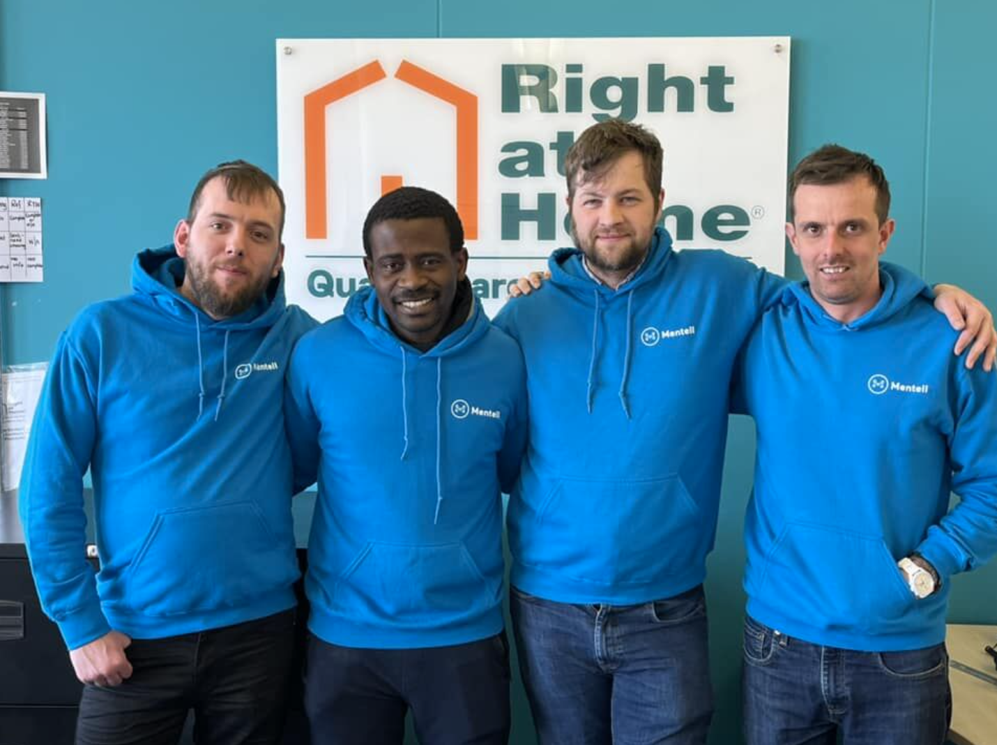 Right at Home Stockport men go Blue for Mentell