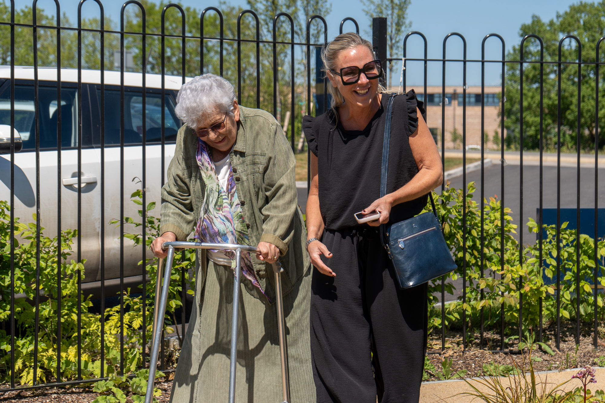 Client and Carer enjoying our Big Green Picnic