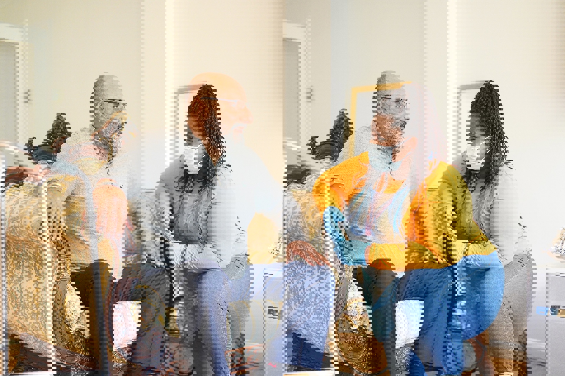 Right at Home CareGiver with a Client