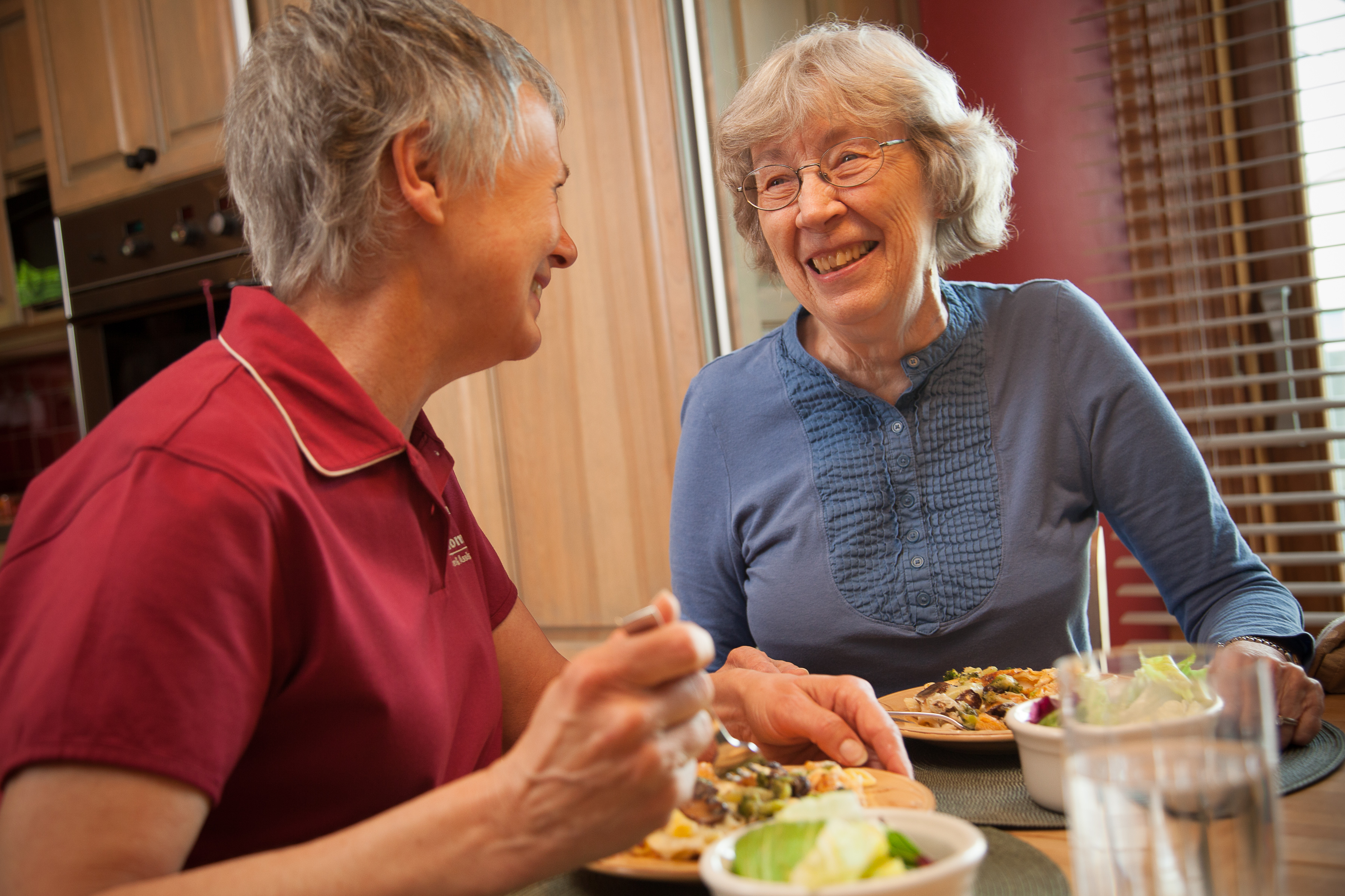 Live-in carer and client