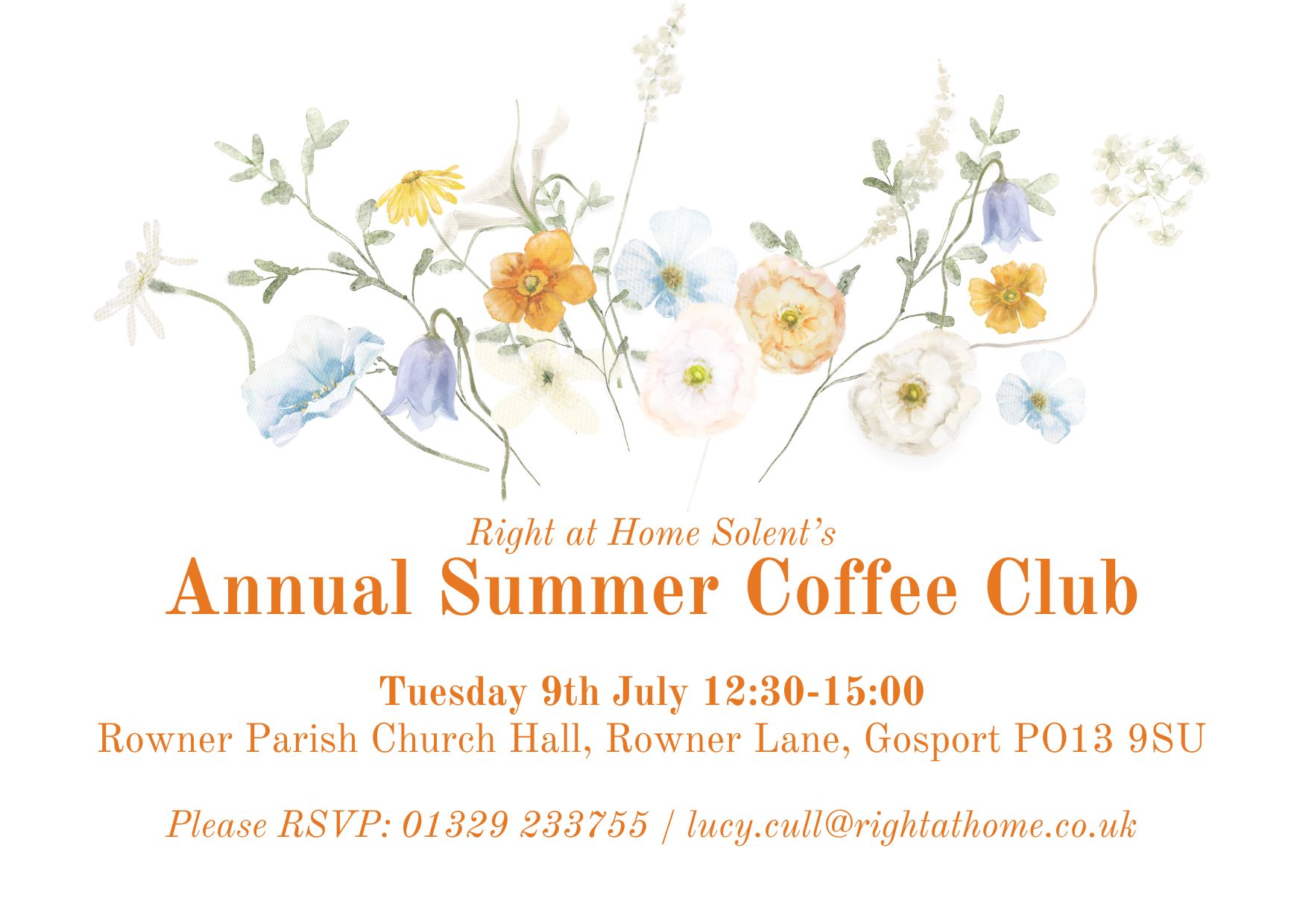 Annual Summer Coffee Club Event Invites
