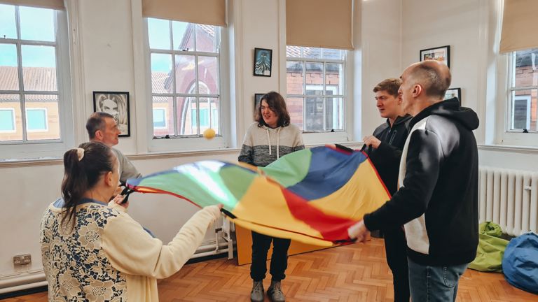 Participants at the Sensory Cafe for adults at Grantham Museum