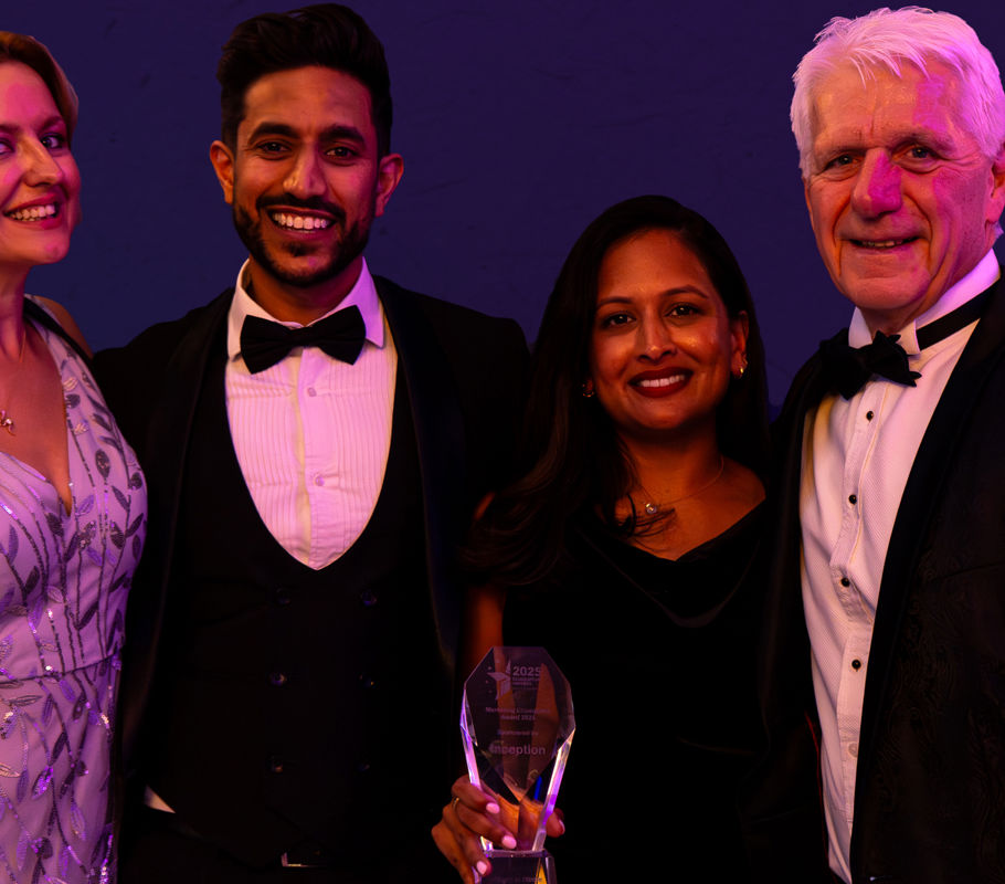 homecare franchise owners and leaders pose for award photograph