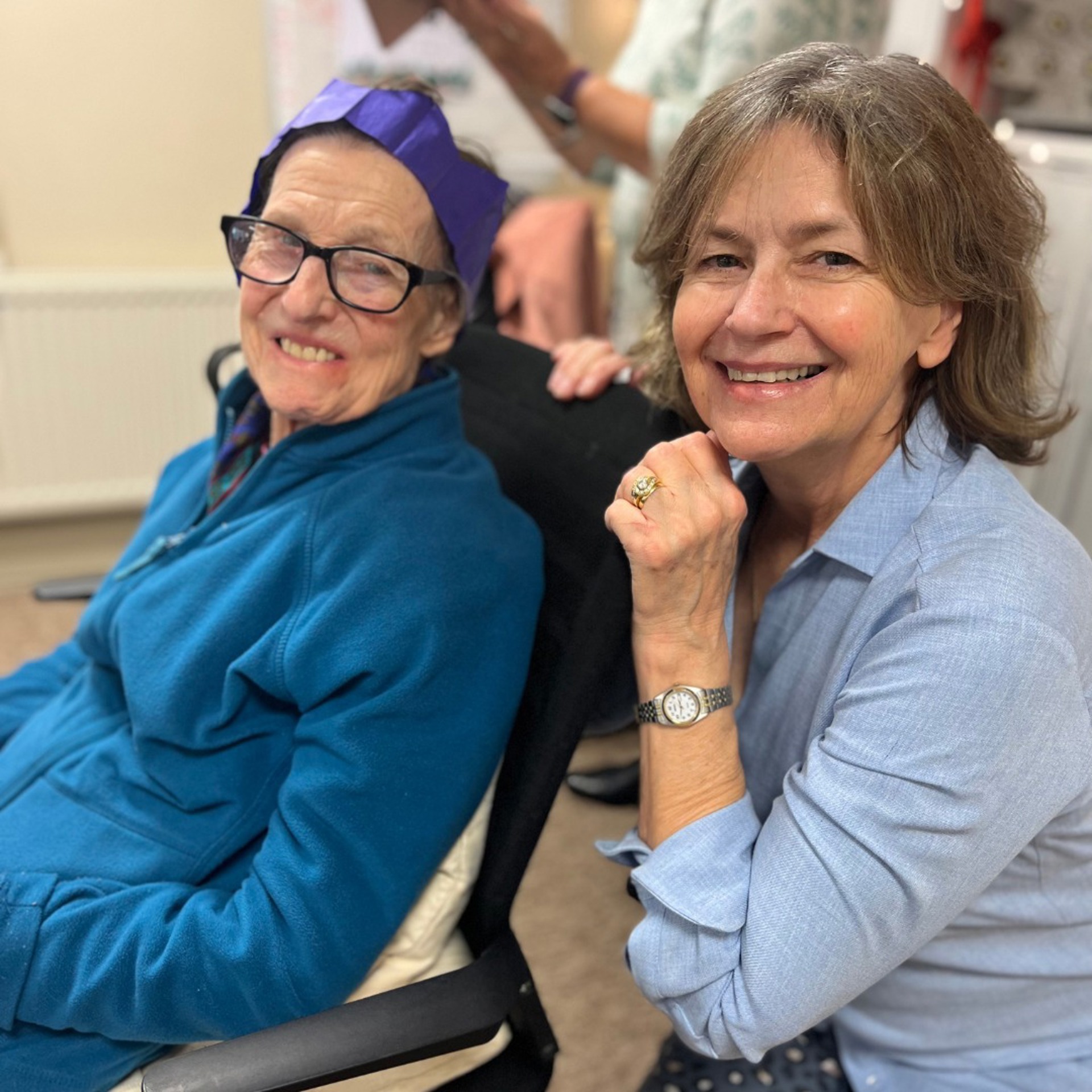 Right at Home CareGiver with Client