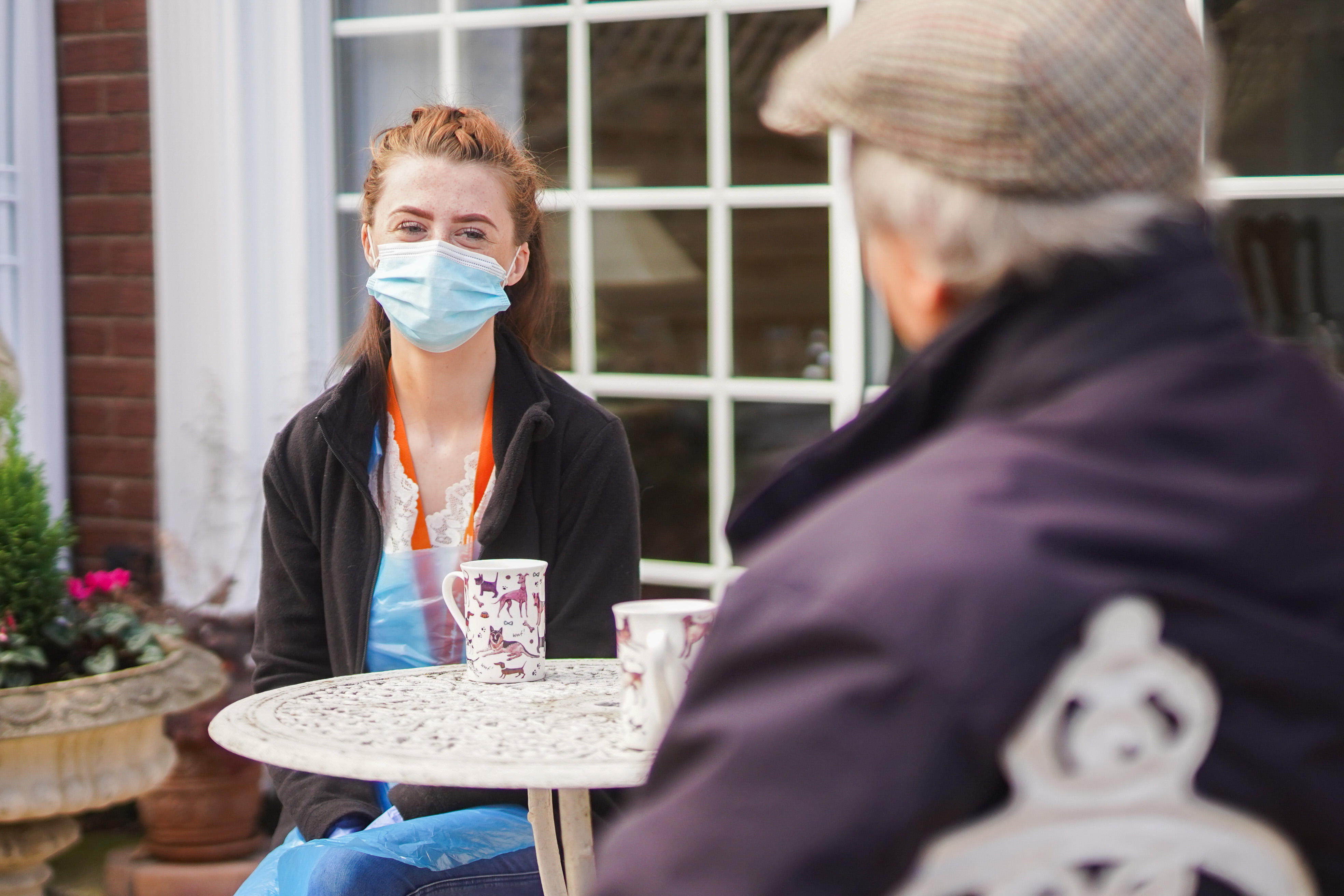 Right at Home CareGiver with Client