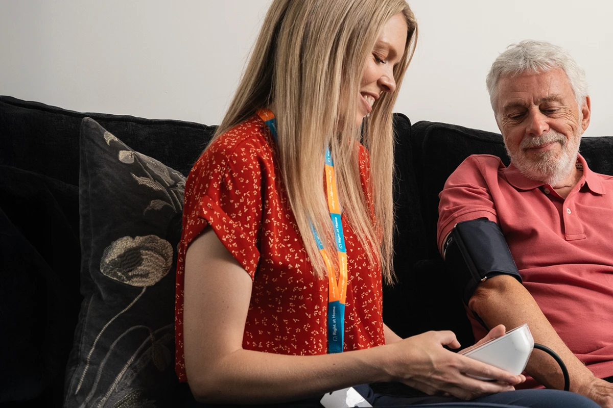 Our Client receiving a regular digital health check to support wellness and confidence