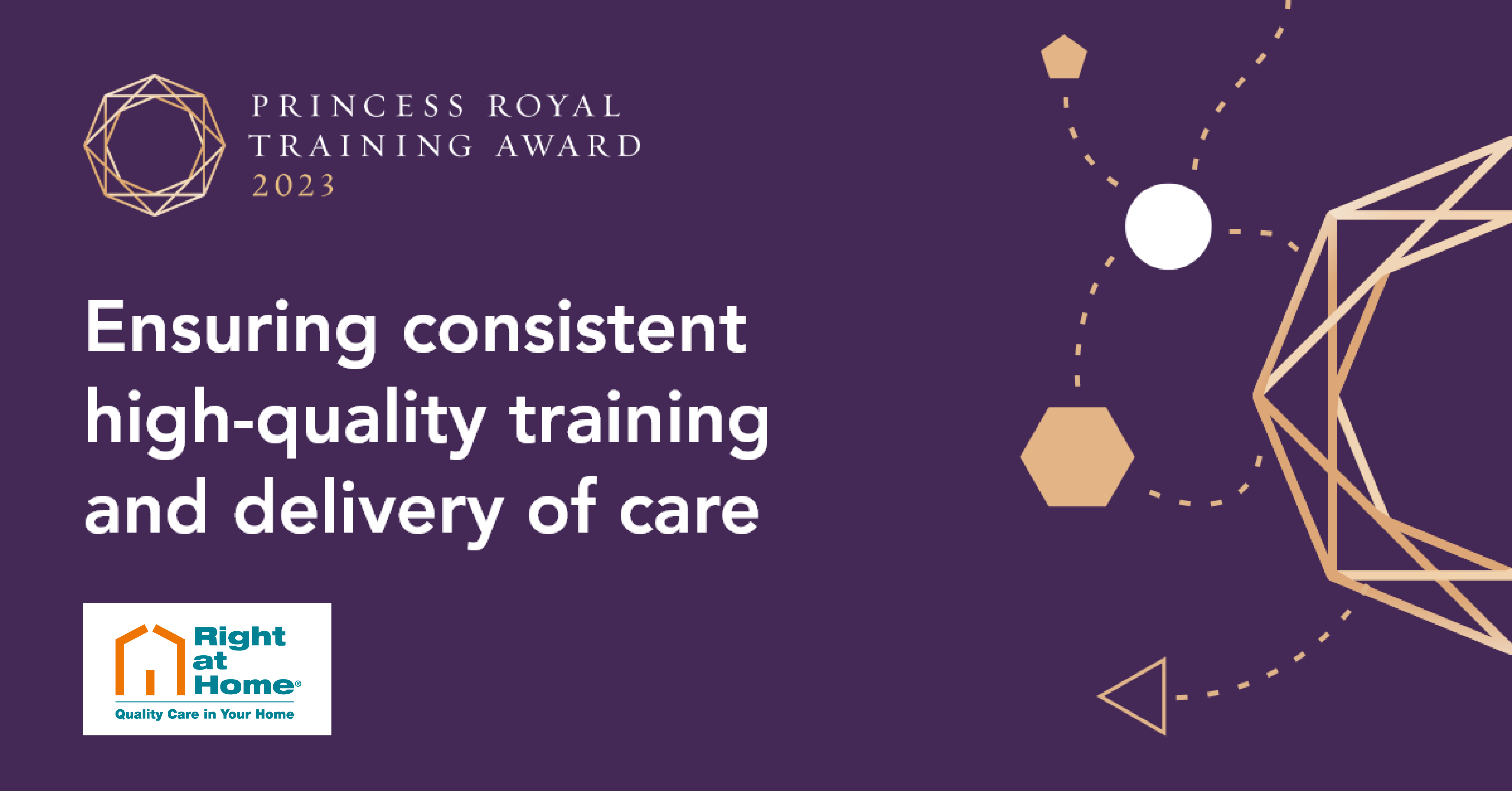 Right at Home UK winner of Princess Training Award