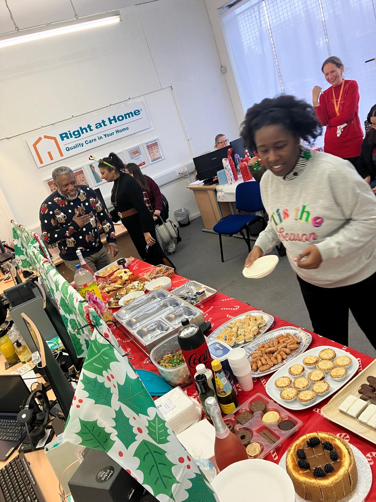 Picture of our Christmas party at Right at Home Medway 2024