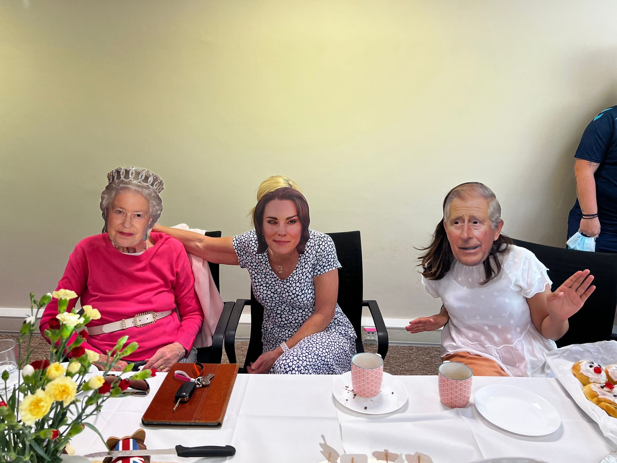 Care Assistants celebrating the Queen's Platinum Jubilee