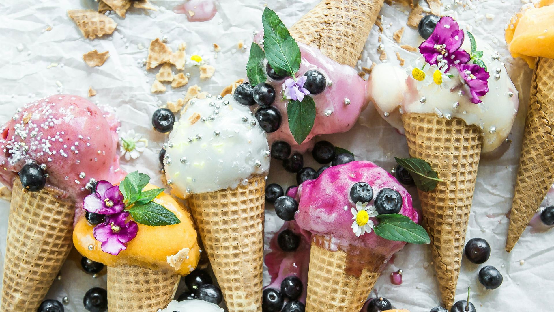 collection of ice cream