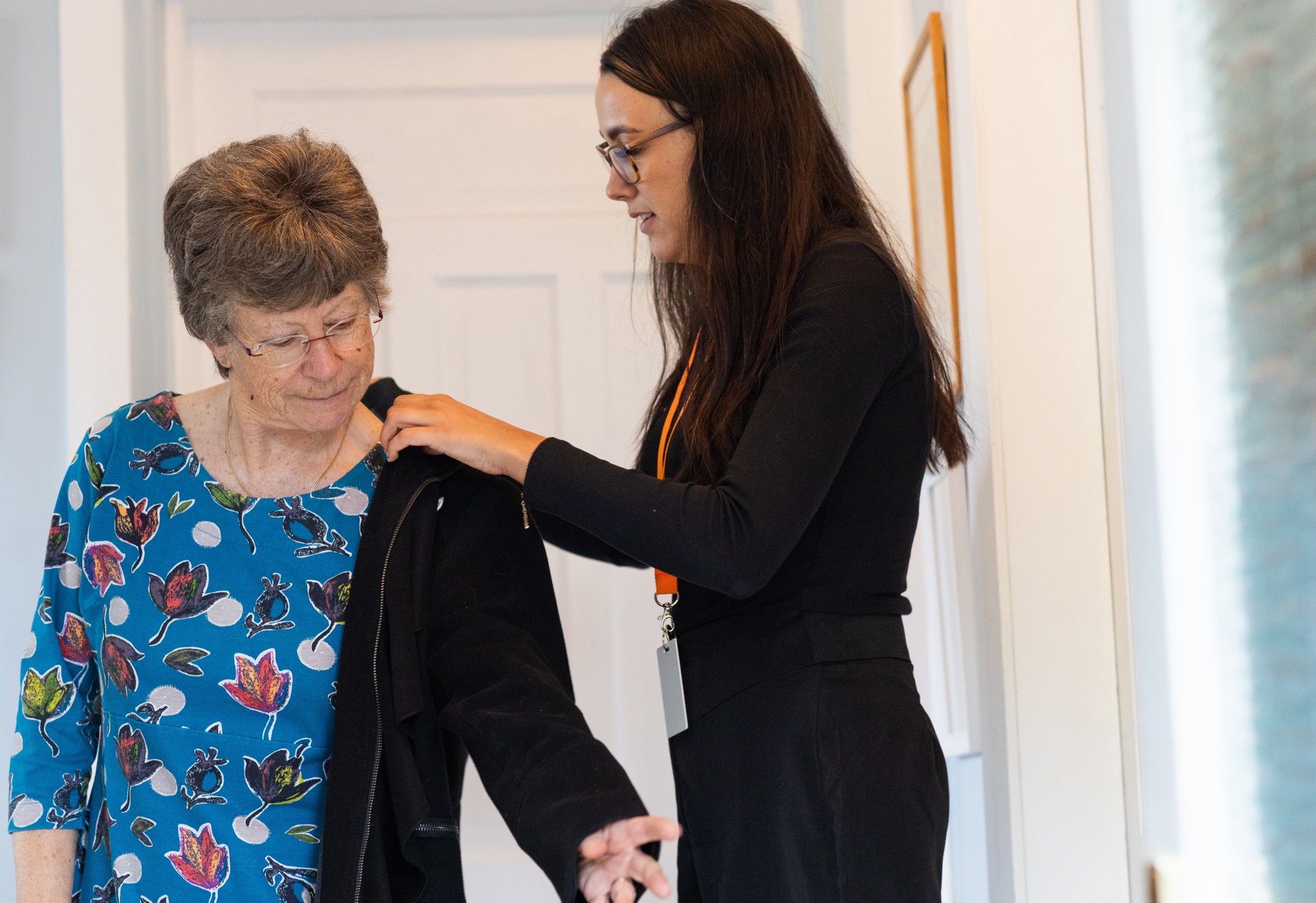 Support with getting dressed - Parkinson's care