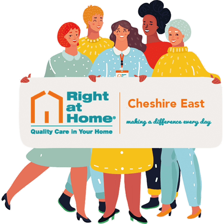 an-illustration-of-a-group-of-smiling-care-workers-that-deliver-in-home-care-services-in-stockport,-wilmslow-and-macclesfield