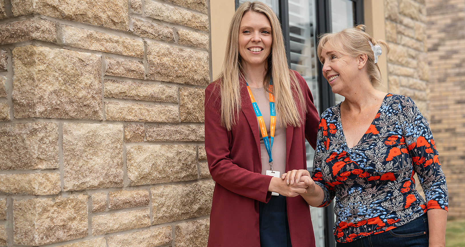 Our Carer visiting a Client for a trip out to the shops