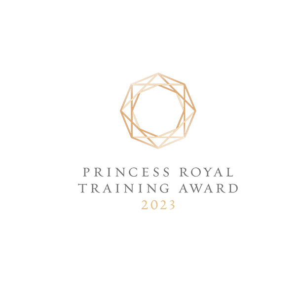 Princess Royal Training award recognising the quality of our train the trainer programme