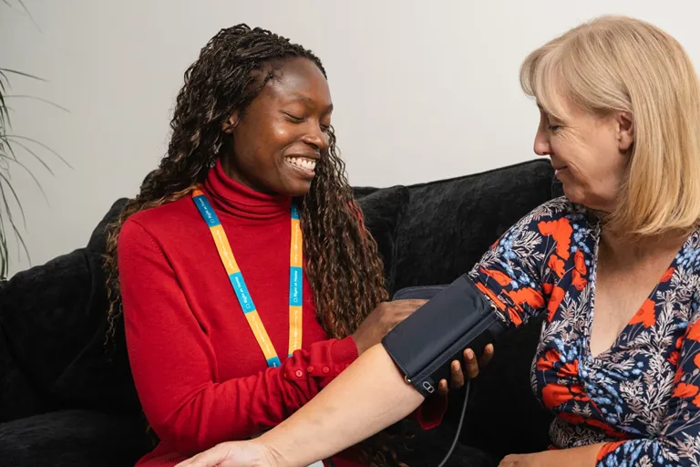 Our Carer using digital tools to support ongoing monitoring, helping Clients feel safe and supported at home